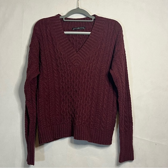 💥Peruvian Connection XS/S Maroon Cable Knit Sweater💥‎ - Picture 1 of 7
